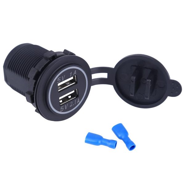 Universal Car Charger USB Vehicle DC12V-32V Waterproof Dual USB Charger 2 Port Power Socket 5V 2.1A/1A car-charger - Image 5