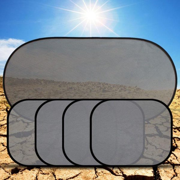 5Pcs 3D Photocatalyst Mesh Sun Visor Window Screen Sunshade Car Curtain Car Cover Sunshade
