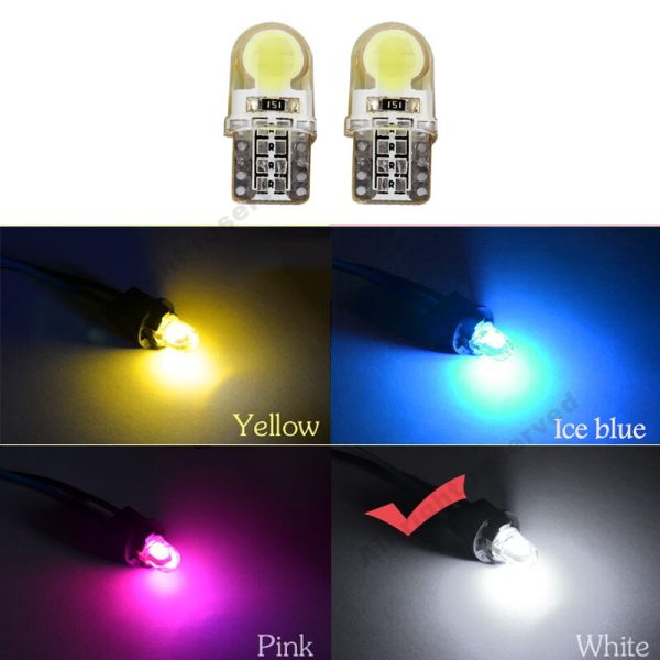 10Pcs Auto T10 Led Cold White 194 W5W LED 168 COB Silica Car Super Bright Turn Side License Plate Light Lamp Bulb DC 12V - Image 4