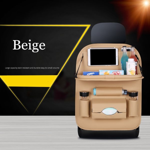 Car Seat Back Bag Folding Table Organizer Pad Drink Chair Storage Pocket Box Travel Stowing Tidying Automobile Accessories - Image 11