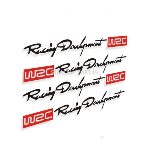 Aliauto 4 x Newest WRC Car Door Handle Stickers and decals Reflective Rally Car Stickers for toyota vw skoda kia lada opel