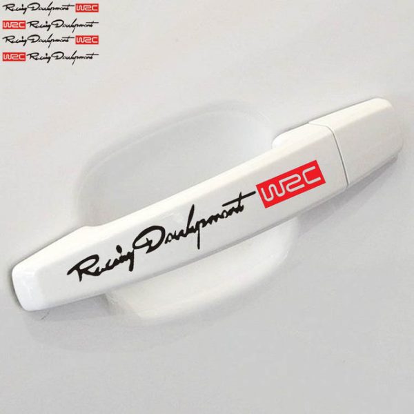 Aliauto 4 x Newest WRC Car Door Handle Stickers and decals Reflective Rally Car Stickers for toyota vw skoda kia lada opel - Image 2