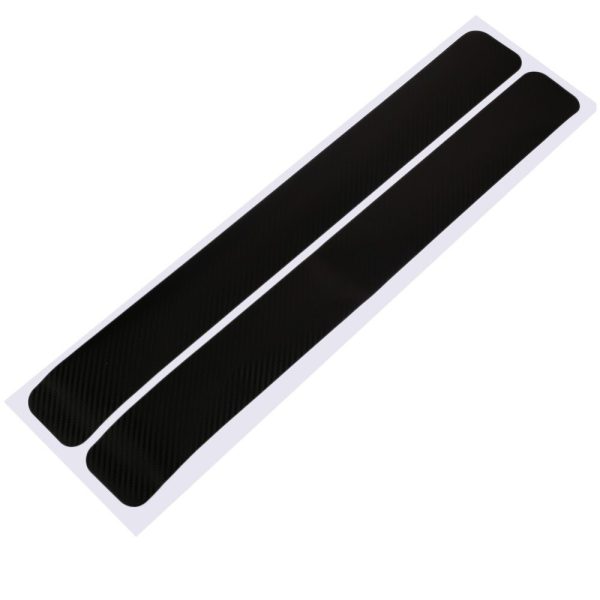 4Pc Black Car Door Plate Stickers Carbon Fiber Look Car Sticker Sill Scuff Cover Anti Scratch Decal Universal For All Car - Image 6