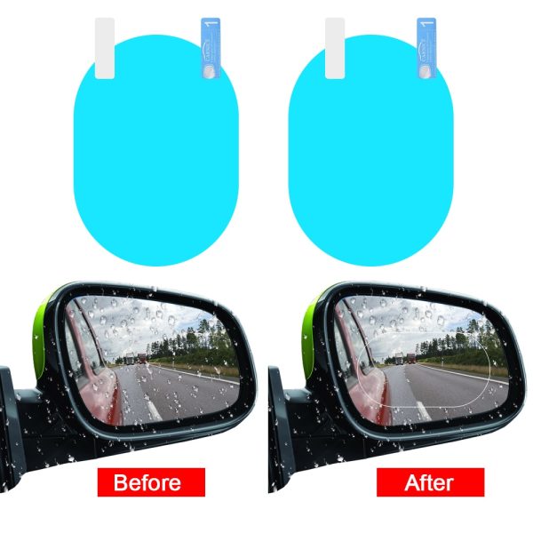 2PCS Car Mirror Window Clear Film Anti Dazzle Car Rearview Mirror Protective Film Waterproof Rainproof Anti Fog Car Sticker - Image 4