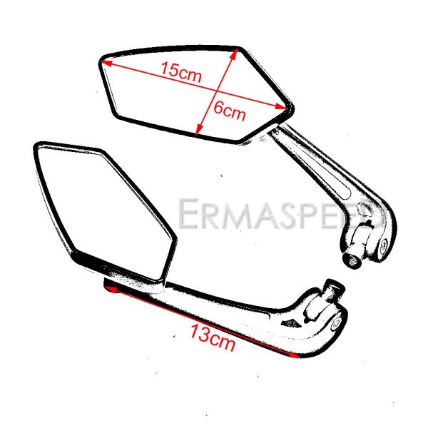 Universial 8mm 10mm Motorcycle Mirrors Motorbike Rearview Black Side Mirrors for Honda Suzuki Yamaha Kawasaki Scooter KTM Ducati - Image 5