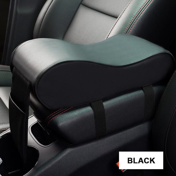 Leather Car Central Armrest Pad Black Auto Center Console Arm Rest Seat Box Mat Cushion Pillow Cover Vehicle Protective Styling - Image 7