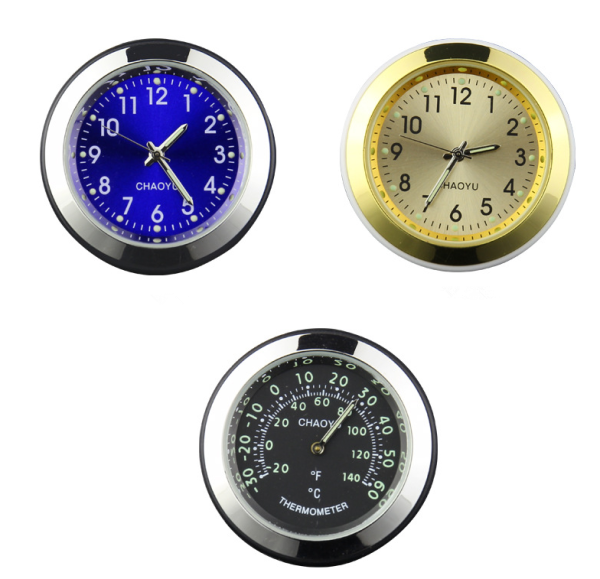 Car Thermometer Luminous Material Car clock Car Electronic Watch Car Air Conditioning Outlet Perfume Ornaments - Image 3
