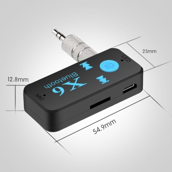 X6 Bluetooth Transmitter Aux Usb Car Play Music Receiver Adapter 5.0 mm  Bluetooth Adapter  MP3 Music Adapter For car player - Image 5