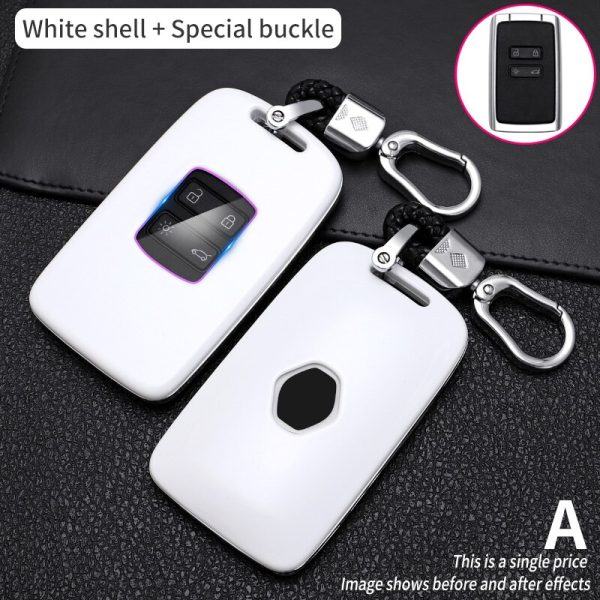Car Key Case For Renault Koleos Kadjar Scenic Megane Sandero Espace Clio Captur Kangoo  Laguna Talisman Twingo Carbon Fibe Cover - Image 5