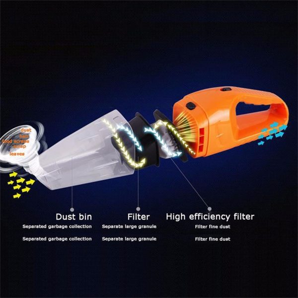 Car Vacuum Cleaner 120W Portable Handheld Vacuum Cleaner Wet and Dry Dual Use Car Vacuum Aspirateur Voiture 12V - Image 3