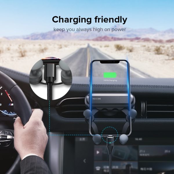 INIU Gravity Car Phone Holder Air Vent Mount Mobile Cell Stand GPS Support For iPhone 12 11 Pro Max Xr Xs X 8 7 6 Xiaomi Samsung - Image 3