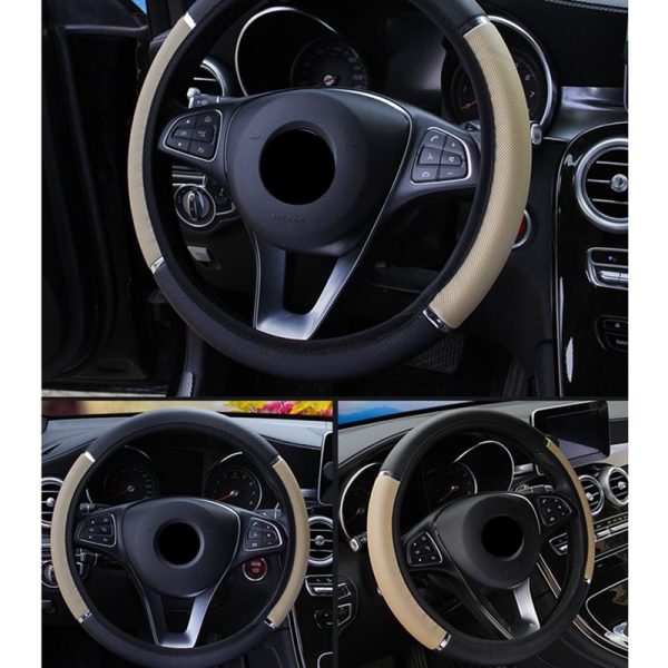 38CM Car Steering Wheel Cover Auto Steering Wheel Braid On The Steering Wheel Cover Case Funda Volante Universal Car Accessories - Image 5