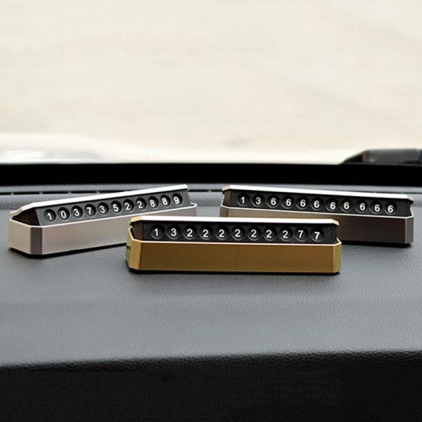 Car Phone Number Auto Parking Card Hidden Drawer Sticker Plate Automobile Temporary Double Sided Switch Number Card - Image 7