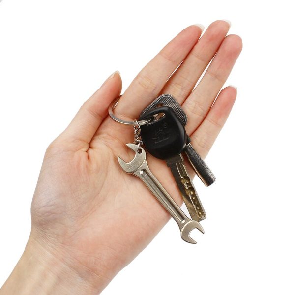 FORAUTO Wrench Keychain Stainless Steel Car Key Ring High-grade Simulation Spanner Key Chain keyring Keyfob Tools Novelty - Image 5