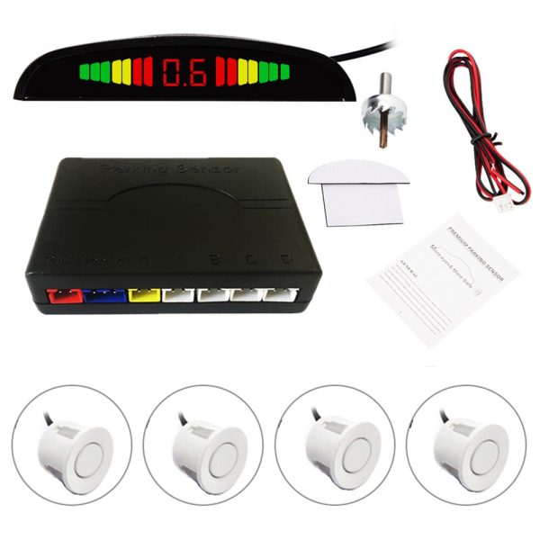 Car Auto Parktronic LED Parking Radar With 4 Parking Sensors Backup Car Parking Radar Monitor Detector System Backlight Display - Image 3