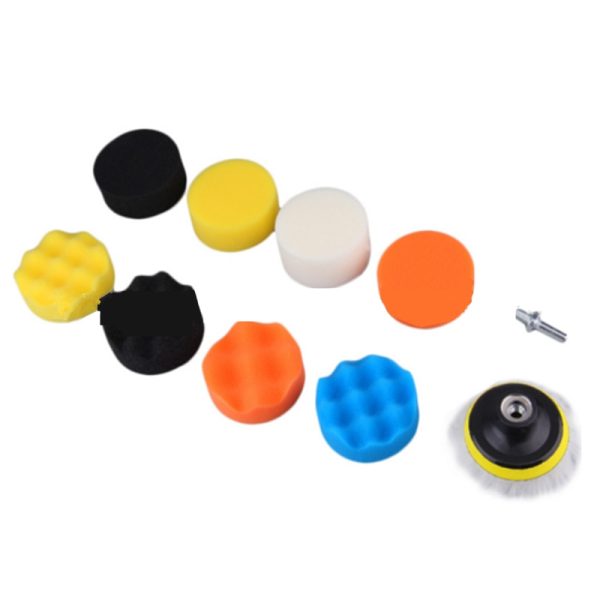 3inch Car Polishing Disc 11Pcs/Set Self-Adhesive   Buffing Waxing Sponge Wool Wheel Polishing Pad For Car Polisher Drill Adapter - Image 3