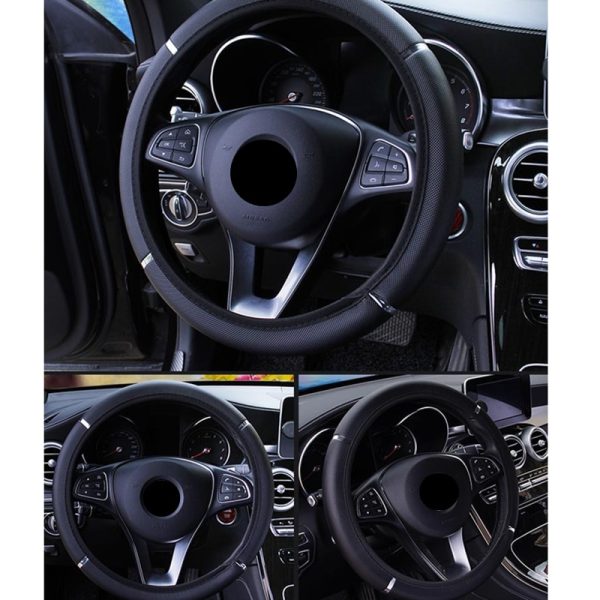 38CM Car Steering Wheel Cover Auto Steering Wheel Braid On The Steering Wheel Cover Case Funda Volante Universal Car Accessories - Image 2