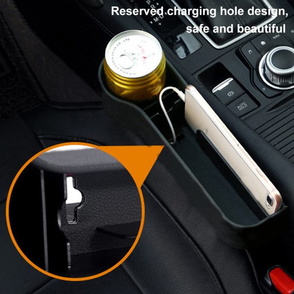 The New 1Pair Universal Auto Car Seat Crevice Plastic Storage Box Cup Phone Holder Organizer Reserved design Accessories - Image 3