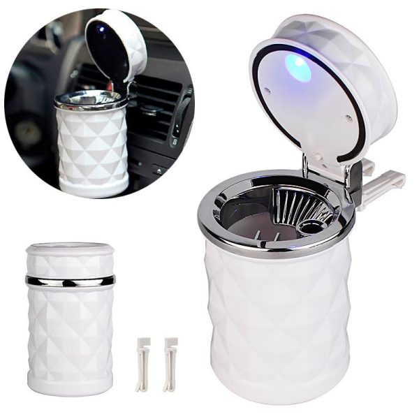 Top Grade Led Cigar Car Ashtray Cup for VW golf for Audi A4 Automobile Cigarette Ashtray Holder with Car Air Vent Mount Clip - Image 2