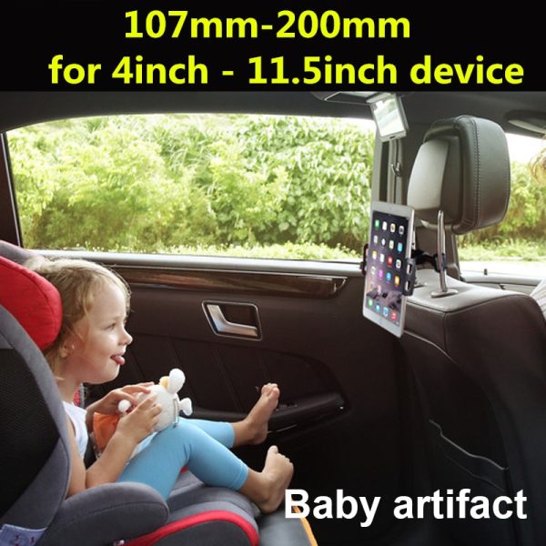 4-11.5inch Car Back Seat Phone Holder Tablet Mobile Phone Holder Universal Car Headrest Holder 360 Rotatable Stand Support - Image 2