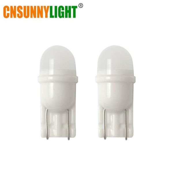 CNSUNNYLIGHT Newest Ceramic Base T10 W5W LED Car Interior Light Marker 12V Wedge Parking Dome Bulbs Mini Size White 6000K - Image 2