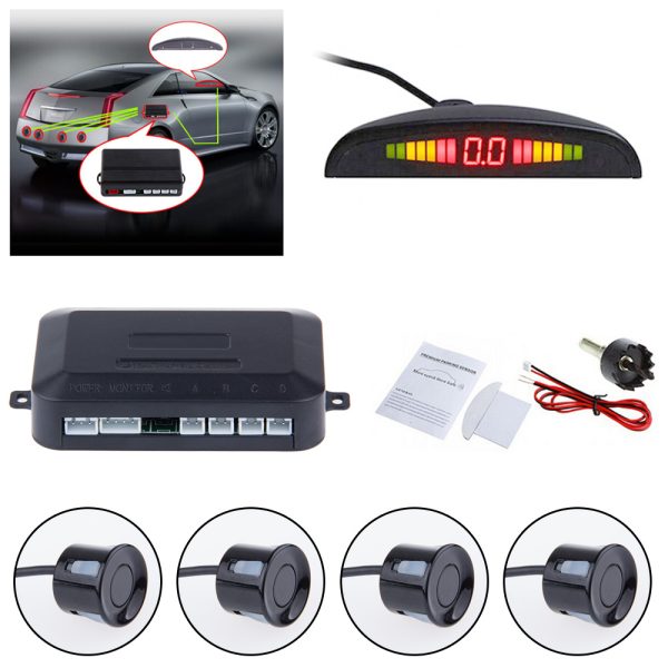 Car Auto Parktronic LED Parking Sensor With 4 Sensors Reverse Backup Car Parking Radar Monitor Detector System Backlight Display - Image 2