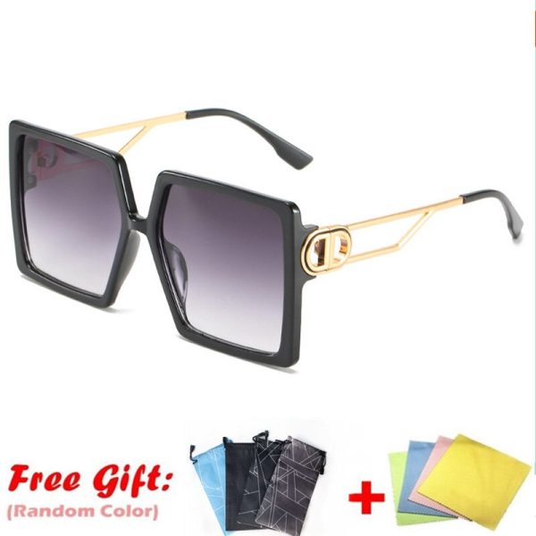 GISAEV Driving Glasses Women Oversized Square Frame Letter D Sunglasses Vintage D shape Oversized Frame Popular Fashion Glasses - Image 10