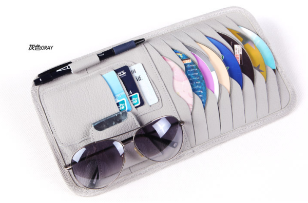 Car CD Holder Auto Visor DVD Disk Card Case Clipper Bag Car Styling Interior Organizer Cover stowing tidying - Image 7