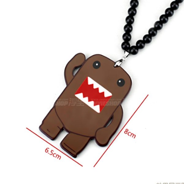 Brown DOMO KUN Badge Fashion Pendant Car Styling JDM Interior Rearview Mirror Ornament Beads Hellaflush Charm Hip Hop Necklace - Image 6