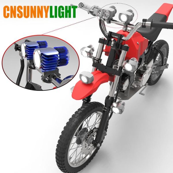 CNSUNNYLIGHT Motorcycle LED Headlight Spotlight 18W 2700Lm Super Bright White Moto Fog DRL Headlamp Hunting Driving Spot Lights - Image 5