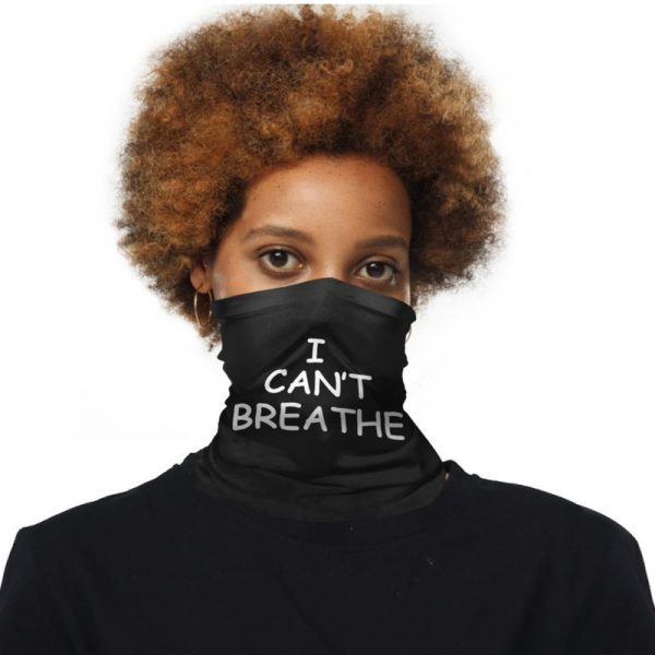 Polyester Bandana Face Scarf I CAN'T BREATHE Protective Riding Face cover Multi-function Magic Head Scarf  For Parade Protest - Image 4