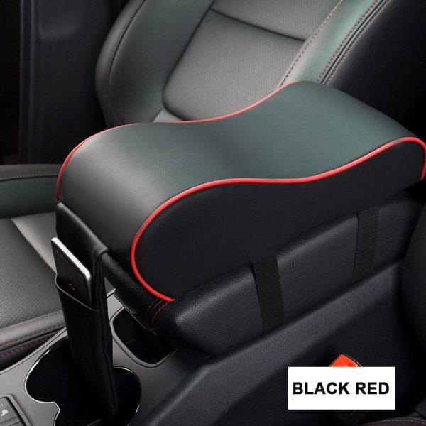 Leather Car Central Armrest Pad Black Auto Center Console Arm Rest Seat Box Mat Cushion Pillow Cover Vehicle Protective Styling - Image 11