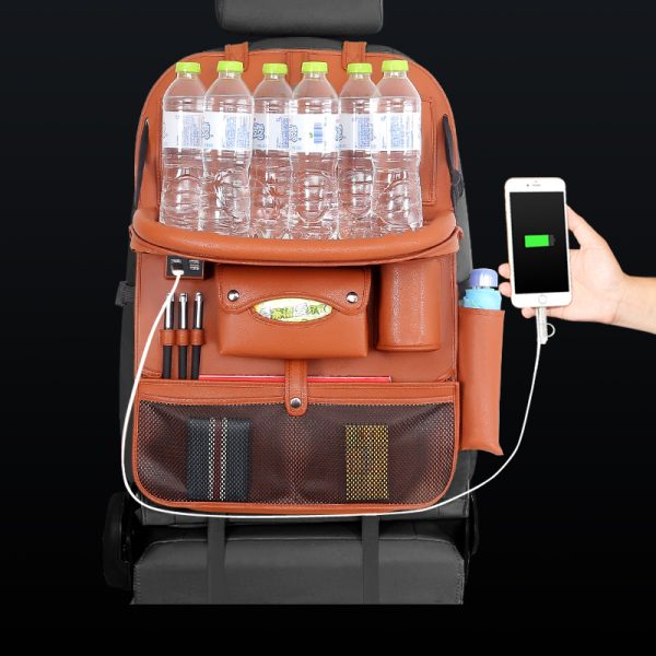 4 USB Charger Phone Pad Chair Storage Car Back Seat Bag Folding Table Organizer Bags Pocket Box Travel Stowing Tidying - Image 4