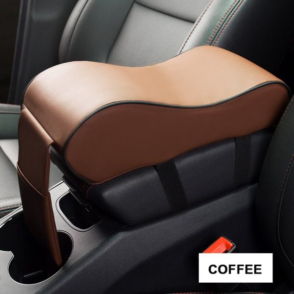 Leather Car Central Armrest Pad Black Auto Center Console Arm Rest Seat Box Mat Cushion Pillow Cover Vehicle Protective Styling - Image 10