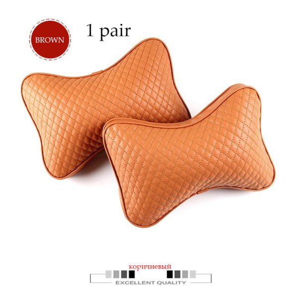 1 pair Luxury Linen material car headrest pillow Unisex Breathable Auto Neck Rest Headrest Cushion Pillows 4 seasons Universal - Image 3