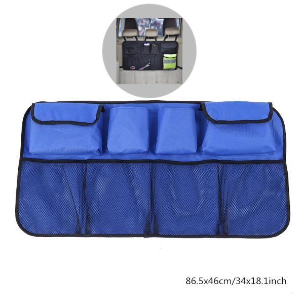 Car Rear Seat Back Storage Bag Multi Hanging Nets Pocket Trunk Bag Organizer Auto Stowing Tidying Interior Accessories Supplies - Image 4