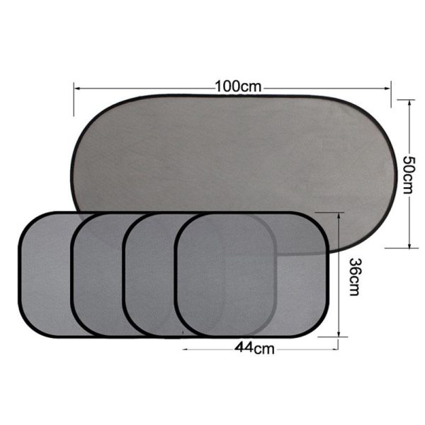 5Pcs 3D Photocatalyst Mesh Sun Visor Window Screen Sunshade Car Curtain Car Cover Sunshade - Image 5