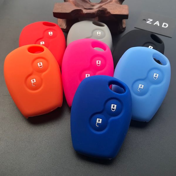 ZAD Silicone Car Key Cover Case For renault 2 buttons Kangoo DACIA Scenic Megane Sandero Captur Twingo Modus remote key cover