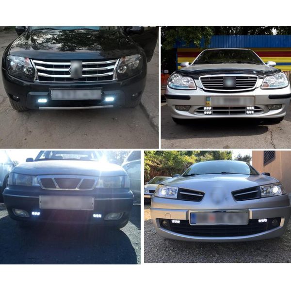 CNSUNNYLIGHT Waterproof Car High Power Aluminum LED Daytime Running Lights with Lens DC 12V Super White 6000K DRL Fog Lamps - Image 2