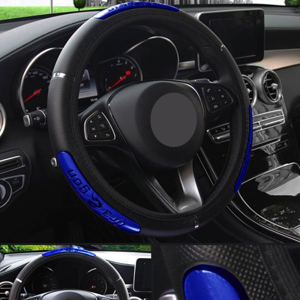 Car Steering Wheel Covers 100% Brand New Reflective Faux Leather  Elastic China Dragon Design Auto Steering Wheel Protector - Image 4