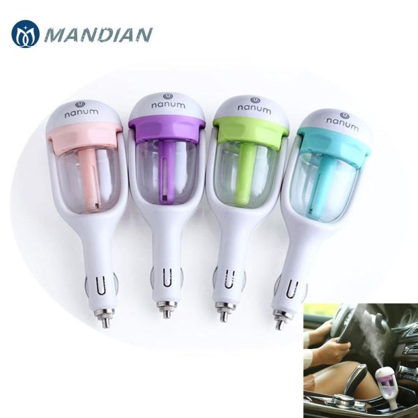 Car charger Humidifier Mini Air Purifier Aroma Diffuser Auto Air Freshener Aromatherapy - Image 2