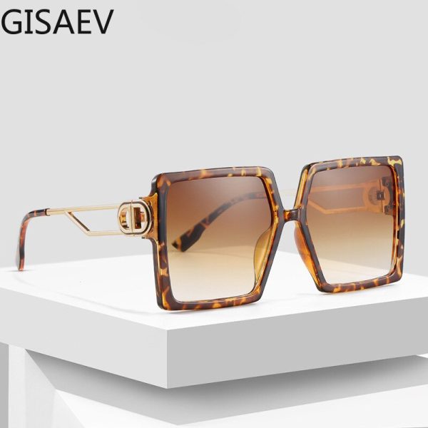 GISAEV Driving Glasses Women Oversized Square Frame Letter D Sunglasses Vintage D shape Oversized Frame Popular Fashion Glasses - Image 4