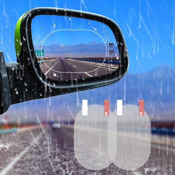 2PCS Car Mirror Window Clear Film Anti Dazzle Car Rearview Mirror Protective Film Waterproof Rainproof Anti Fog Car Sticker