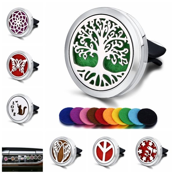 Car Air Freshener Car Perfume Diffuser Clip Car Air Auto Vent Freshener Essential Oil Perfume Locket (Free 10pc pad)  C001 - Image 2