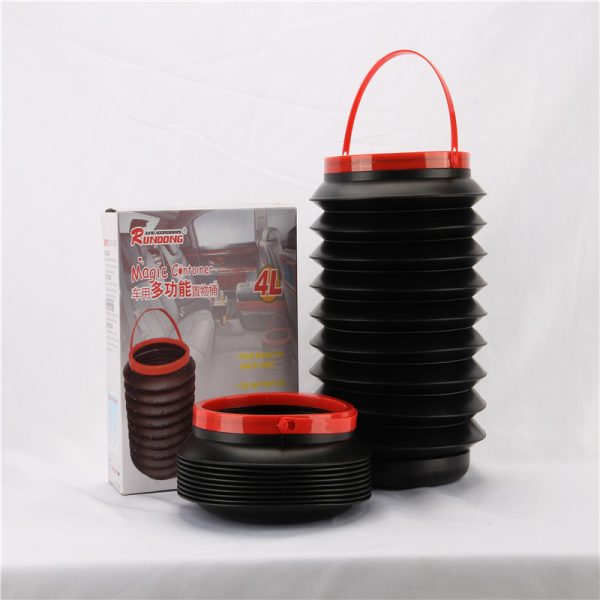 Car Trash Bin Can Car Storage Bin Portable Outdoor Fishing Bucket Multifunctional Retractable Folding Water Bucket - Image 5