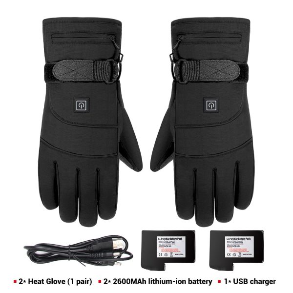 HEROBIKER Motorcycle Gloves Waterproof Heated Guantes Moto Touch Screen Battery Powered Motorbike Racing Riding Gloves Winter## - Image 5