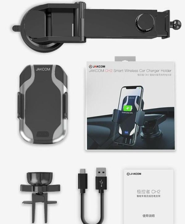 JAKCOM CH2 Smart Wireless Car Charger Holder Hot Sale in Holders As Qi Fast Charging with LED Indicator Holder Accessories - Image 7