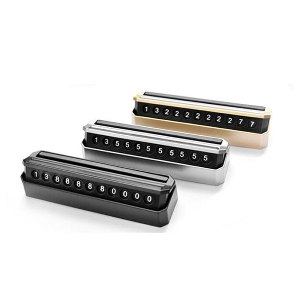 Car Phone Number Auto Parking Card Hidden Drawer Sticker Plate Automobile Temporary Double Sided Switch Number Card - Image 4