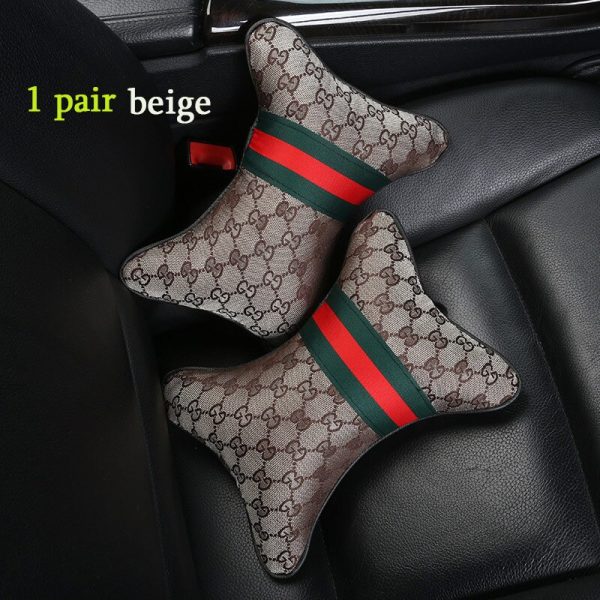 1 pair Luxury Linen material car headrest pillow Unisex Breathable Auto Neck Rest Headrest Cushion Pillows 4 seasons Universal - Image 14