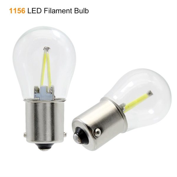 1pcs 1156 P21W BA15S 1157 BAY15D COB LED Filament Chip Car Brake Lights Auto Reverse Bulb Parking Lamp 12V Red White Yellow - Image 4